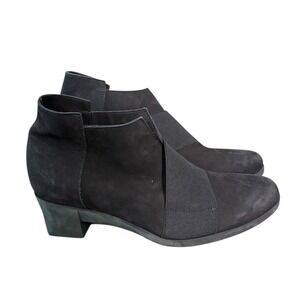 Arche Black Tatebo Leather Suede Slip On Bootie Size 38 (US 7)